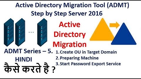 ADMT Series – 5 Create OU in Target Domain ,Preparing Machine & Start Password Export Service ??