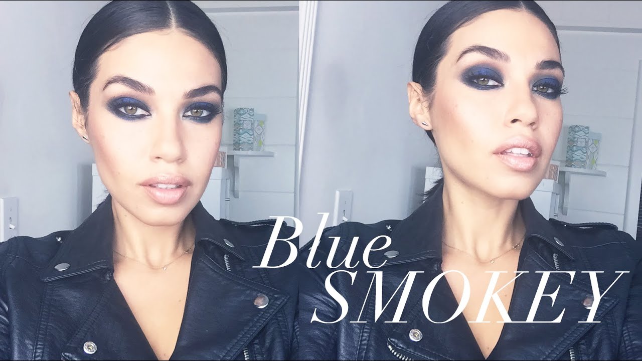 KIM KARDASHIAN MAKEUP TUTORIAL BLUE SMOKEY EYE MAKEUP EMAN YouTube