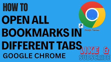 How to Open All Bookmarks in Different Tabs in Google Chrome #googlechrome #googlechrometricks