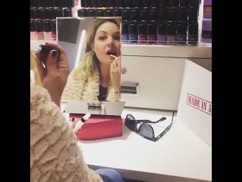 Clare Kramer wearing ULTRA-GLITTER Lip Gloss by P8NT