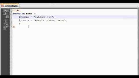comments in code(php tutorial in bangla)