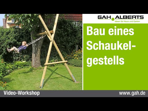 Video: Runde Gartenschaukel aus Holz von Amazonas