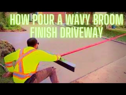 HOW TO DO A WAVY BROOM FINISHED CONCRETE