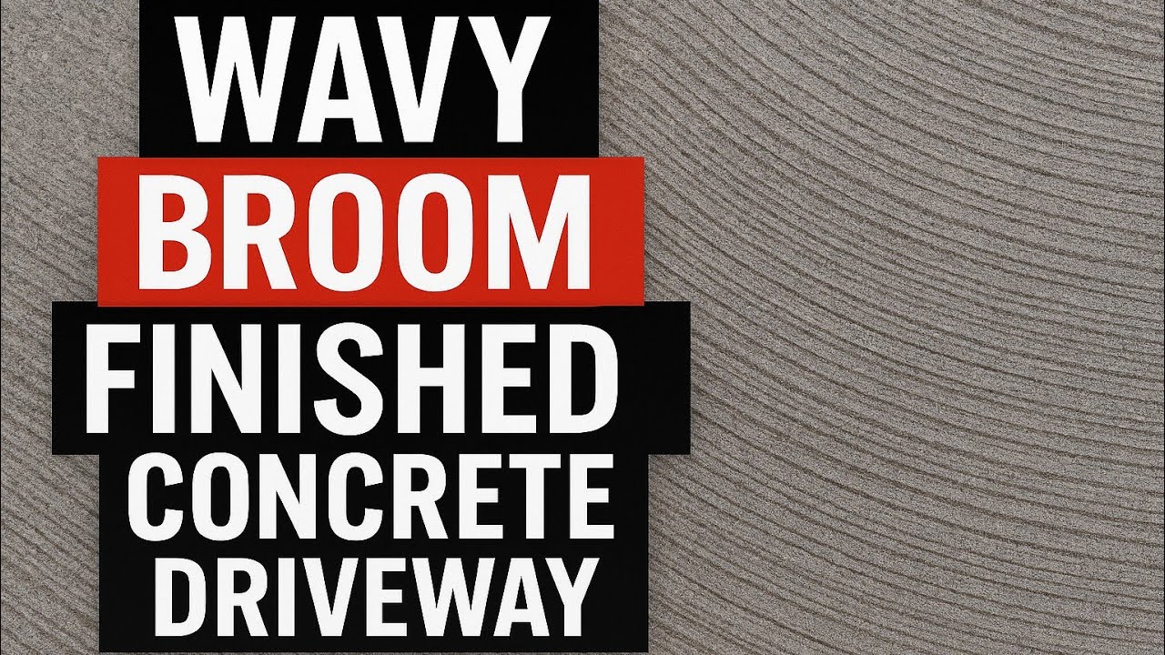 HOW TO DO A WAVY BROOM FINISHED CONCRETE YouTube