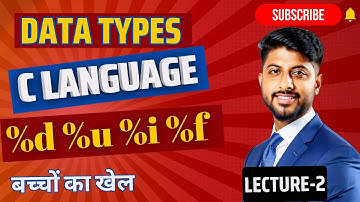 Les 2 | C-taal | printf scanf getch %d %u %c %f | Gegevenstypen in C | Door Vikas Singh Sir