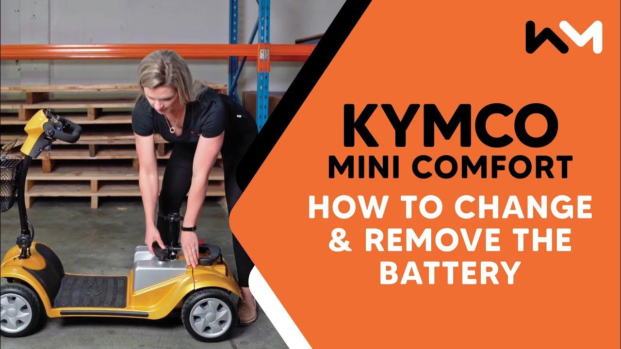 How to remove or change the battery of a Kymco Mini Comfort mobility