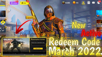 March 2022 New Redeem Code| Redemption Code COD Mobile | CODM Codes