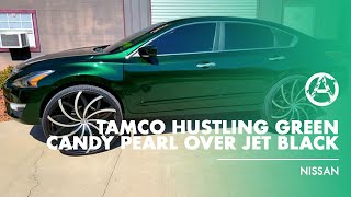 Tamco Hustling Green Candy Pearl Over Jet Black Tamco Paint Nissan