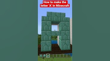How to make the letter ‘A’ in Minecraft
