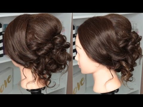 Bridal Wedding Prom Updo ♡ Hairstyle for medium long hair Bridal Wedding Prom Updo ♡ Hairstyle for medium long hair