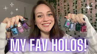 My Favorite HOLOGRAPHIC Polishes! 💿🤩 Linears, Scattered & Glitters ✨