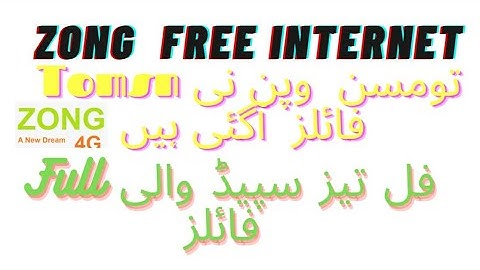 Zong Free Internet ultra fast speed /Toman VPN NEW fast Speed files ZONG Jazz working