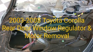 Toyota Corolla Verso R1 Fernsterheber Window Lifter engine ausbauen  tauschen change Window change 