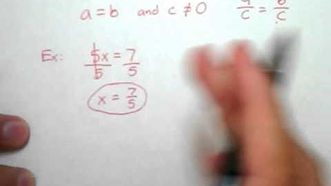 Division: Properties of Equality