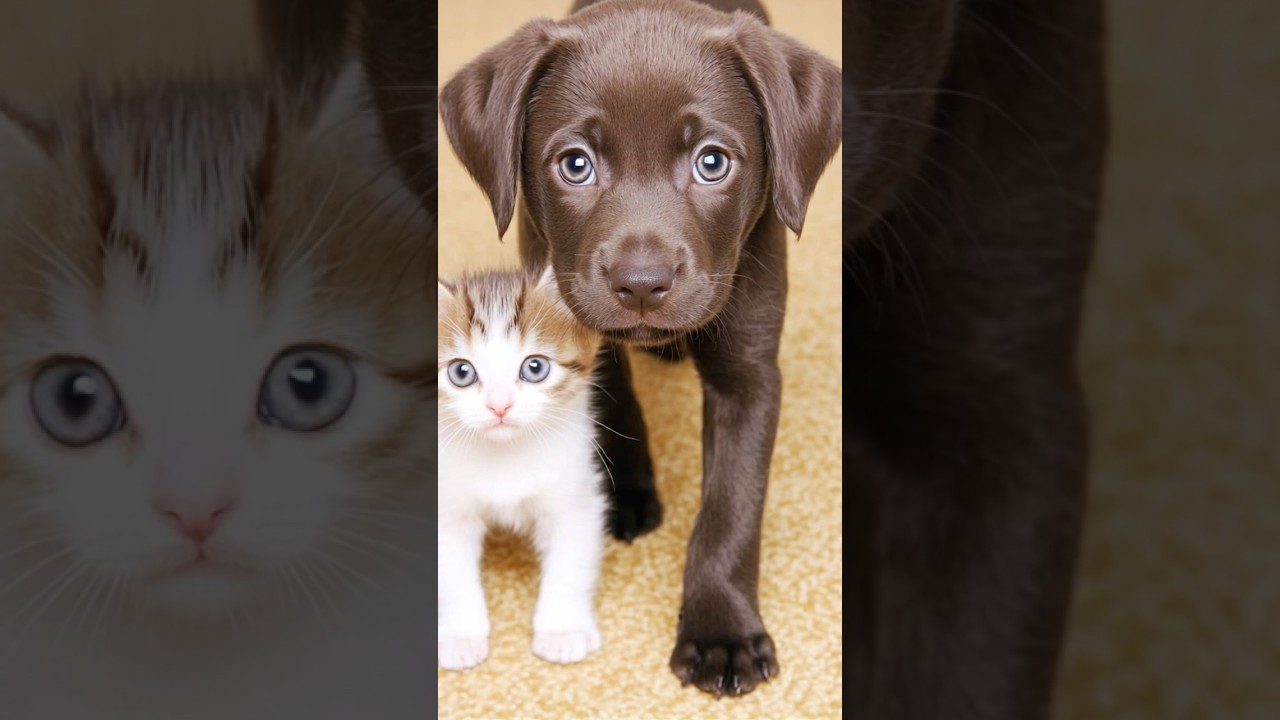 Lovable Kitten Puppy Pet Play Will Make You Smile