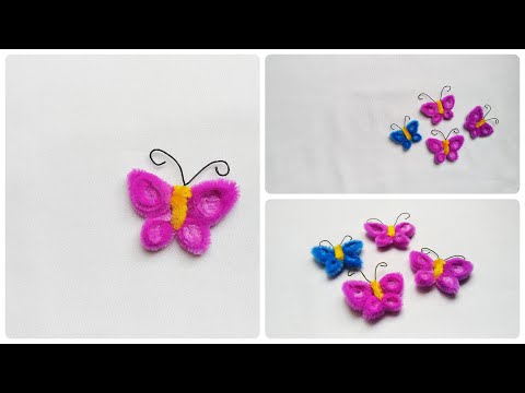 Cách làm handmade bướm bằng Kẽm Nhung đơn giản, cực đẹp - How to make a pipe Cleaner Butterfly - DIY