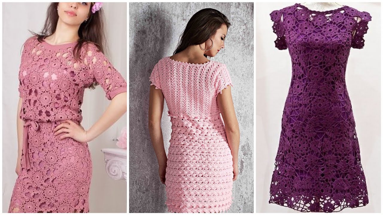Most Stylish & Trendy Women Crochet Skaters Dress/Tops & Frock Designs ...