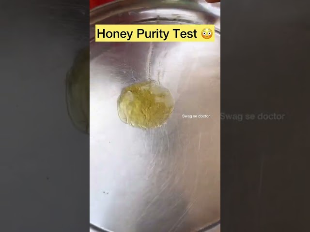 Honey Purity Test 🍯 🐝😍 #honey #purity #facts #streetfood #india #shorts class=