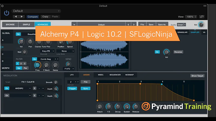 Alchemy Synth in Logic 10.2 | Modulation Sources | SFLogicNinja