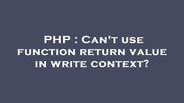 PHP : Can