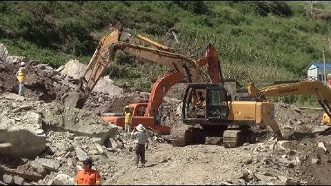 Rescue Work Underway After Rock Fall Disaster in Southwest China