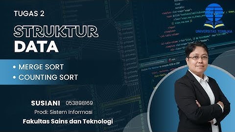 Tugas 2 Struktur Data dengan Pemrograman Java - Merge Sort & Counting Sort