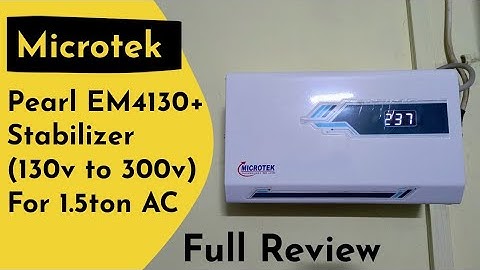 Microtek Pearl EM4130+ (130v to 300v) Automatic Stabilizer for 1.5 ton AC full Review #acstabilizer