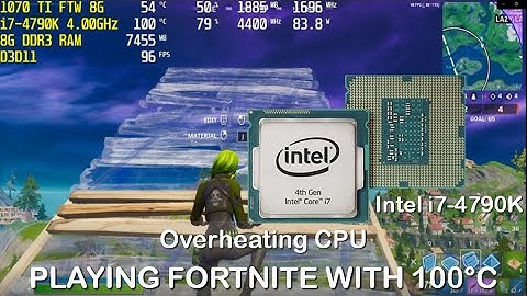 Overheating (100°C) CPU i7-4790K | Broken Corsair AIO CPU Cooler? | Fortnite Gameplay on 1070 Ti FTW