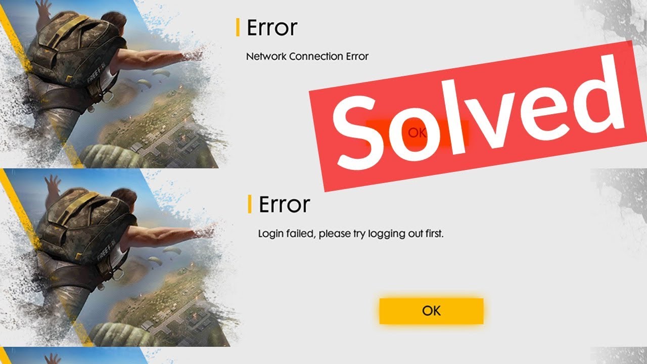 Fix Free Fire Network Connection Error & Login Failed Please Try Logging  Out First Problems - 