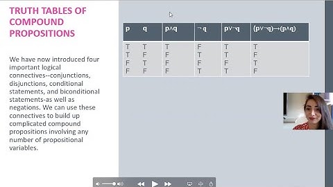 Discrete Mathematics- Propositional logic. Truth table of compound propositions