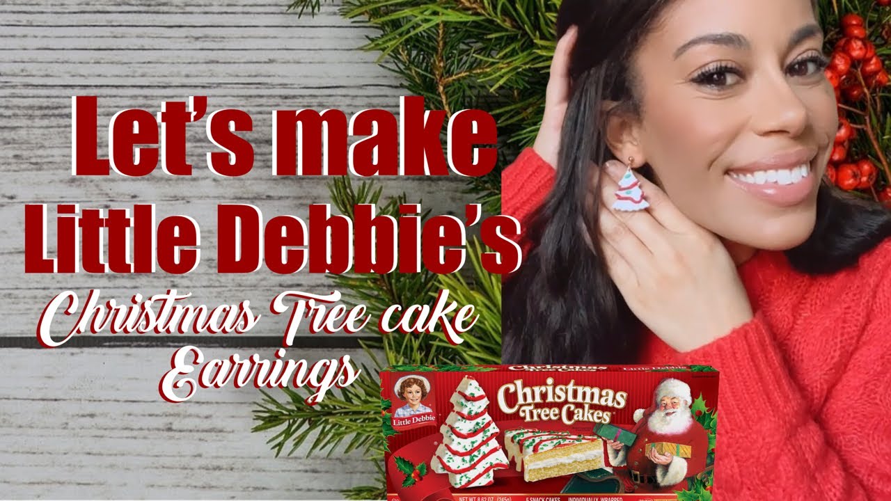 LITTLE DEBBIE CHRISTMAS TREE CAKE EARRINGS handmade polymer clay jewelry tutorial YouTube