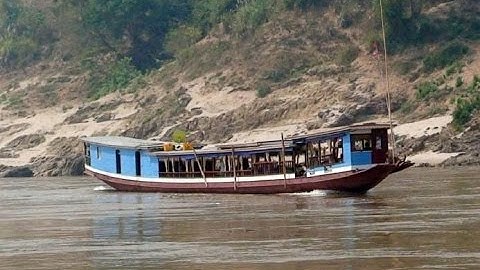 Dam Riverboats On the Mekong River, Laos. Episode 17-1min