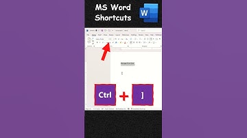 How to Change Font size using Keyboard Shortcut in MS Word Document