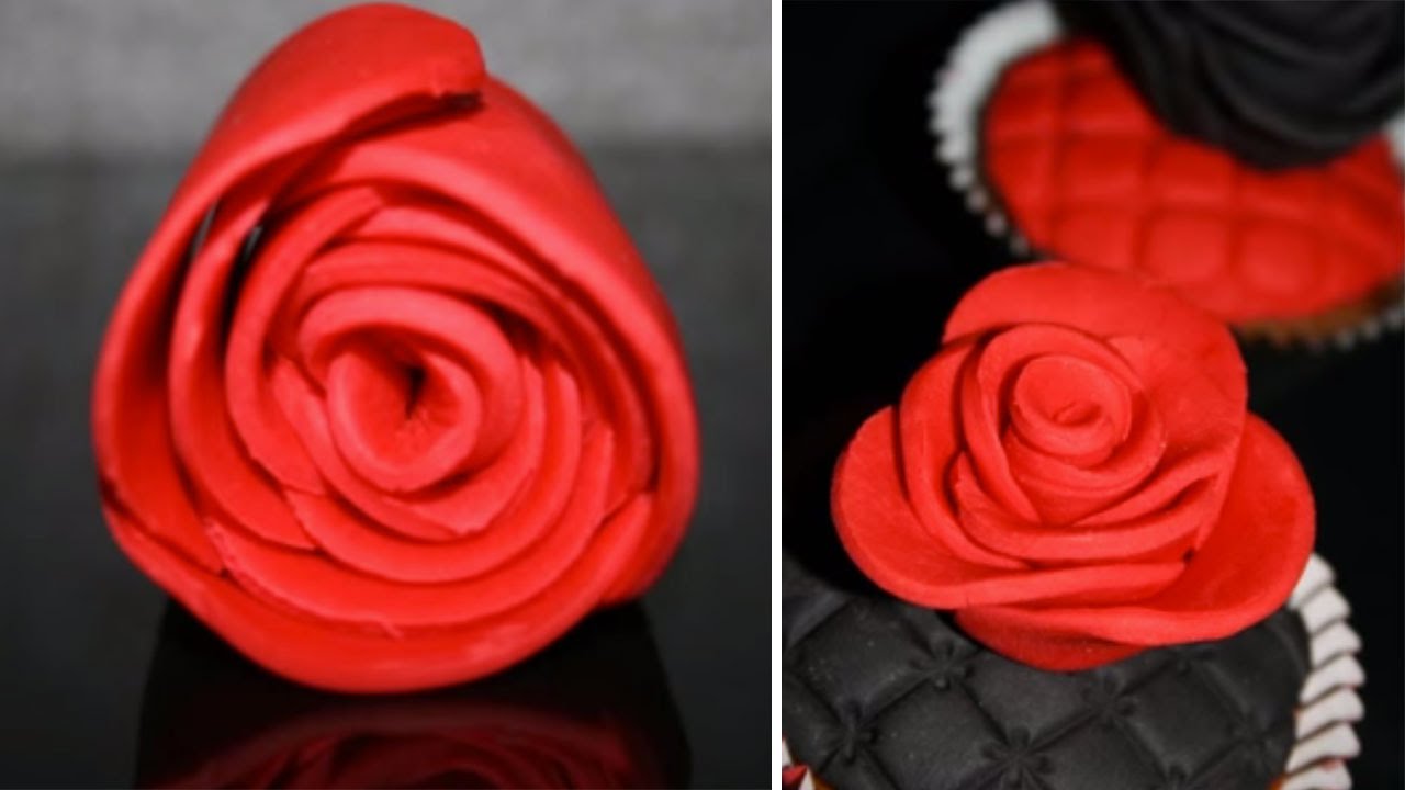 Tutoriel rose rouge en pâte à sucre - Cake Design - thptnganamst.edu.vn