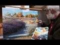 Landscape oil painting process  original speed  calisthenics