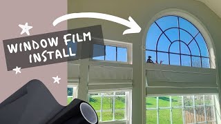 How to install Window film // DIY installation and review of Dark Privacy & Sun Control Window Tint by Sara Tran 92 views 3 years ago 5 minutes, 50 seconds