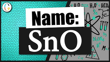 How to name SnO