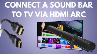 How to connect a soundbar to a TV with HDMI ARC #soundbar