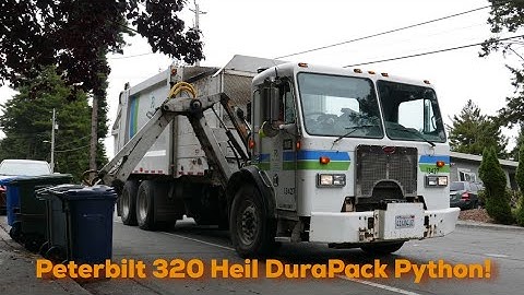 Recology Peterbilt 320 Heil DuraPack Python On Green waste!