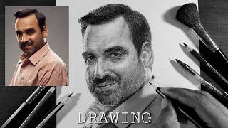 Realistic Drawing Pankaj Tripathi (Kaleen Bhaiya) Mirzapur 2 | Siddharth Sharma