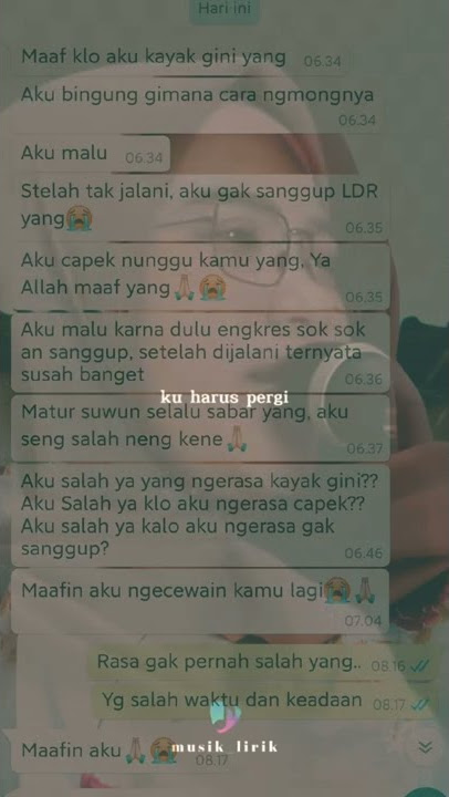 Story Galau || Status WA Sedih || Endah - Maafkan Aku [Cover-Indahyastami]