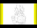 How to draw goku super saiyan 4 step by step  drawing creation 