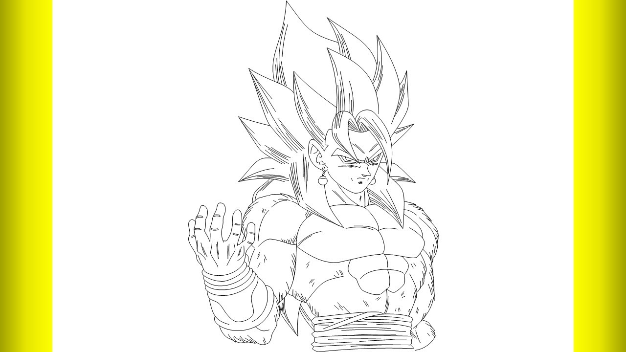 Tutorial: How To Draw Goku Super Saiyan 4! - Step By Step 