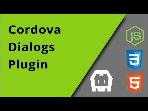 Cordova Dialogs Plugin