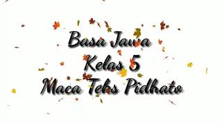 Pembelajaran kelas 5 Bahasa Jawa eps Cara membaca Pidato
