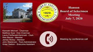 Hanson Board of Selectmen - July 7th, 2020