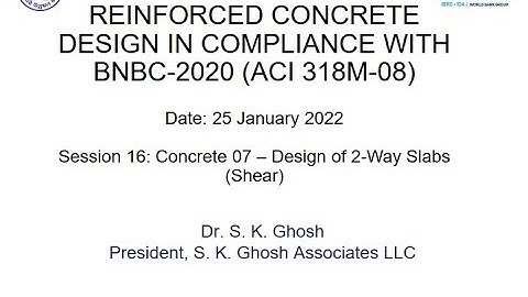 S-16_Concrete 07- Two Way Slabs (Shear) /January 25, 2022