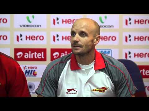 Video : Gregg Clark Coach of Ranchi Rhinos at Post Match Press Conference | Match 22 | HIL 2013