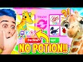 Trading My *NO POTION* Mega Neon GIRAFFE In Adopt Me Roblox! Roblox Adopt Me Trading In RICH SERVER