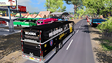 Kallada Travels Ac Sleeper Bus On Crazy Village Road - Ets2 Bus Driving Gameplay